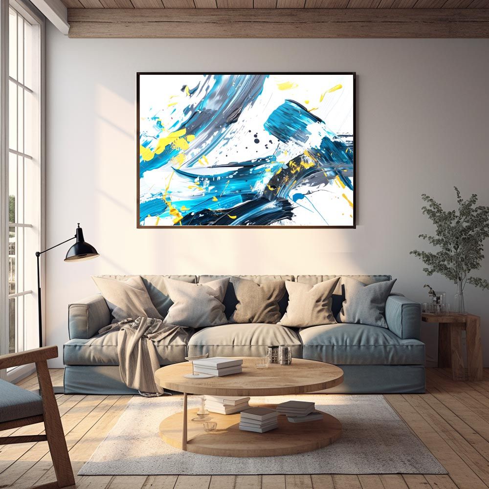 B2サイズ（約51x73cm）】【lh-poster-7766】カラフルインクアート 絵画