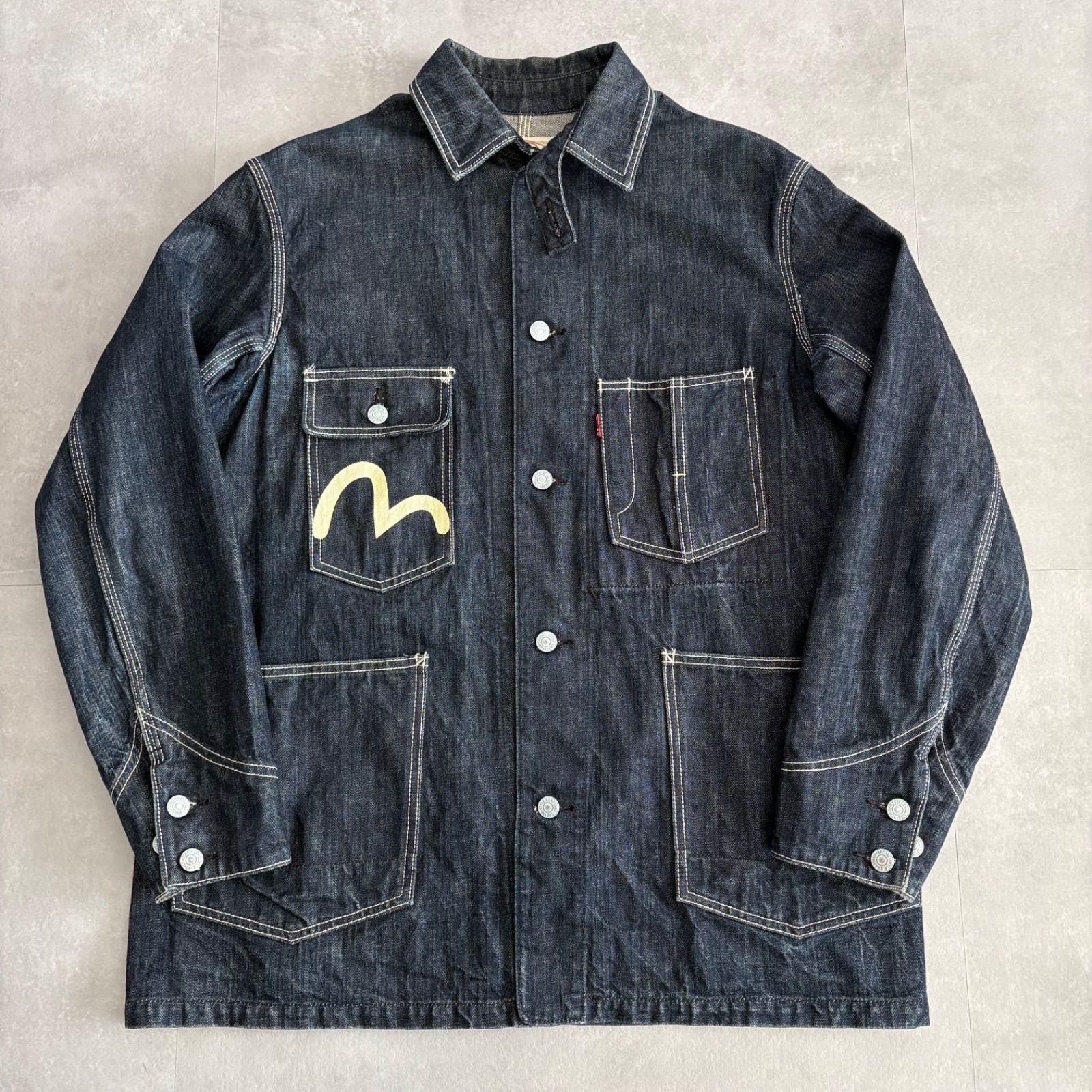 EVISU エヴィス デニムカバーオール 1113 カモメ ワークジャケット 濃紺