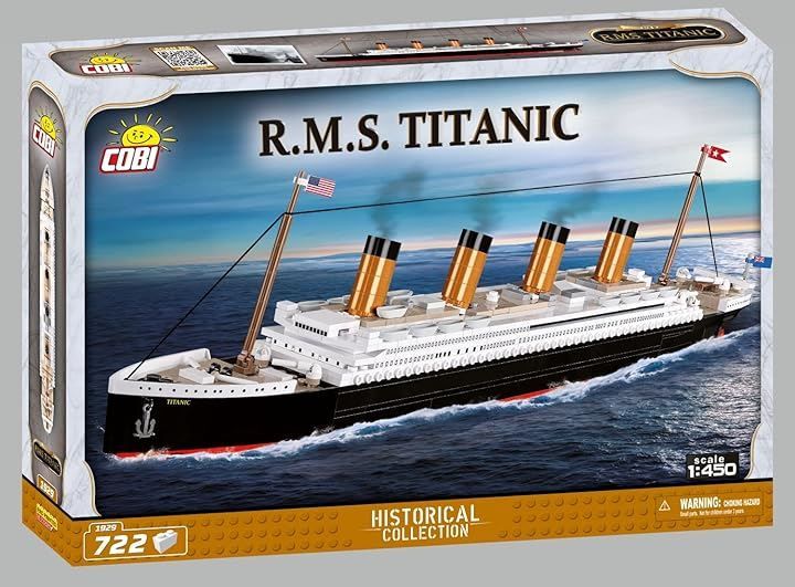 COBI コビ ブロック おもちゃ タイタニック号 1929 TITANIC 1 450 ヒストリカル 722ピース ポーランド ビルディングブロック 黒 白 赤 中サイズ