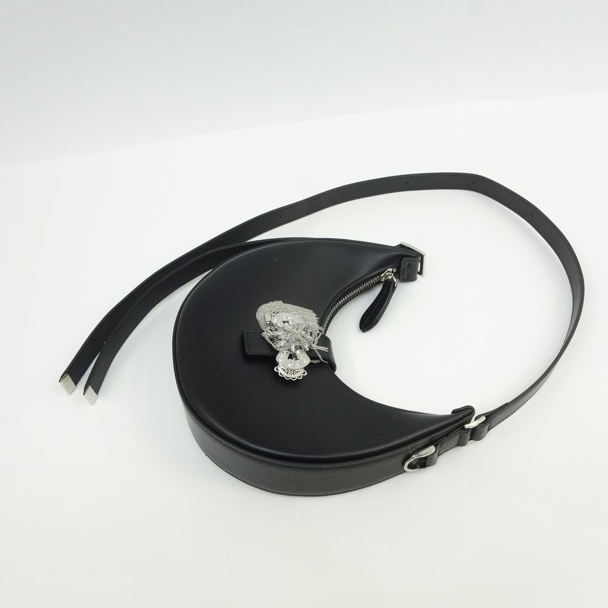 tanakadaisuke/タナカダイスケ　moon bag/ムーンバッグ tanakadaisuke タナカダイスケ ribbon bijou HALF Moon bag ムーン