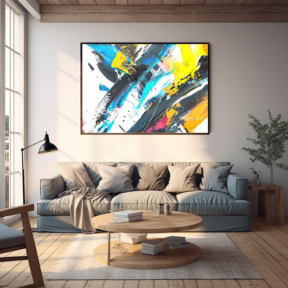 A1サイズ（約59x84cm）】【lh-poster-7787】カラフルインクアート 絵画