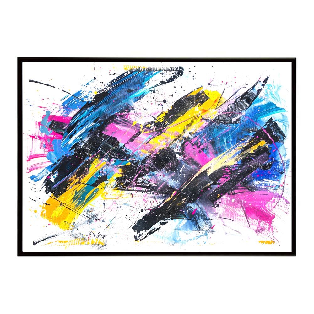 A3サイズ（約30×42cm）】【lh-poster-7801】カラフルインクアート 絵画