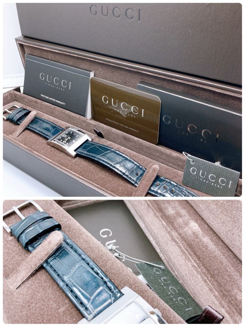 602 GUCCI グッチ 7700 L スクエア デイト 腕時計