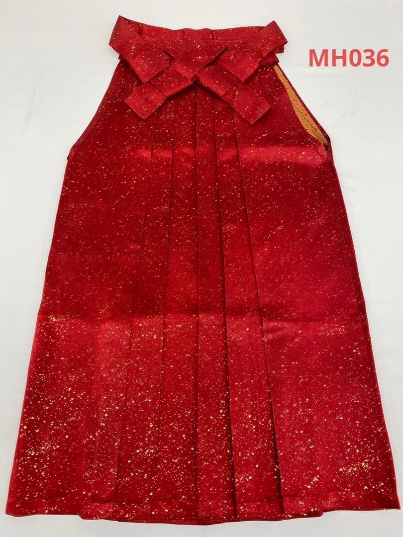 ブランド袴 金蒔絵風 茜色 ポリエステル 紐下93 cm MH 036