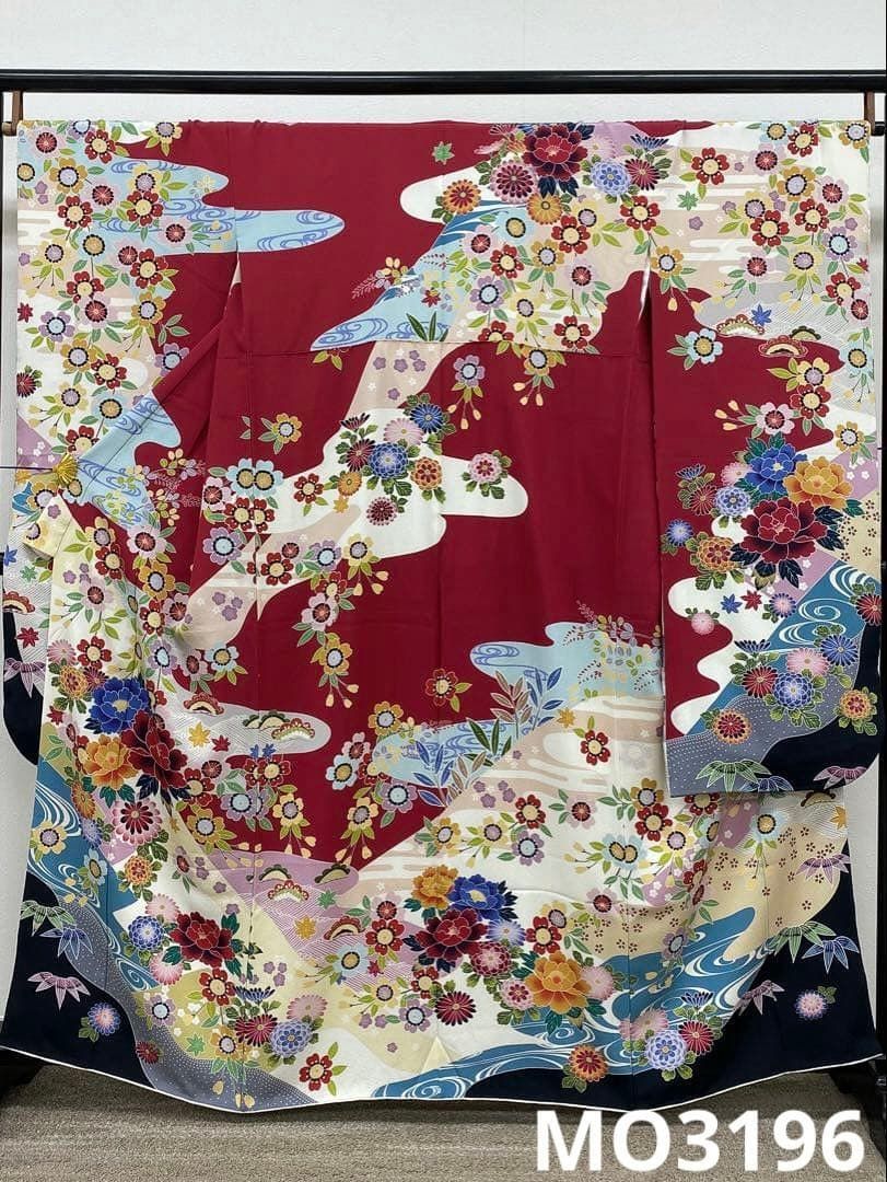 振袖 紅型調 古典柄 牡丹 桜 身丈157cm MO3196 - メルカリ