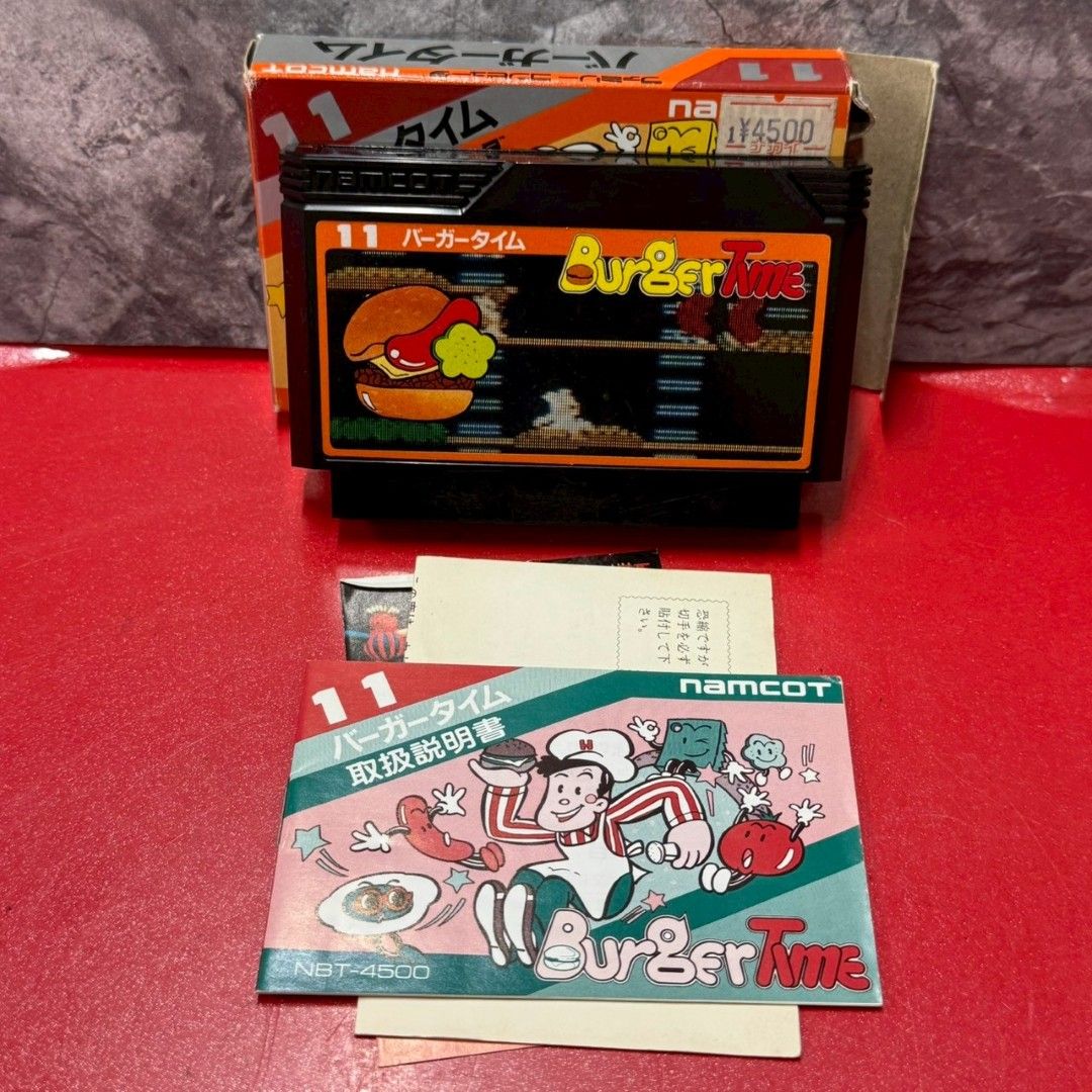 □バーガータイム ファミコン ソフト ファミリーコンピューター - メルカリ
