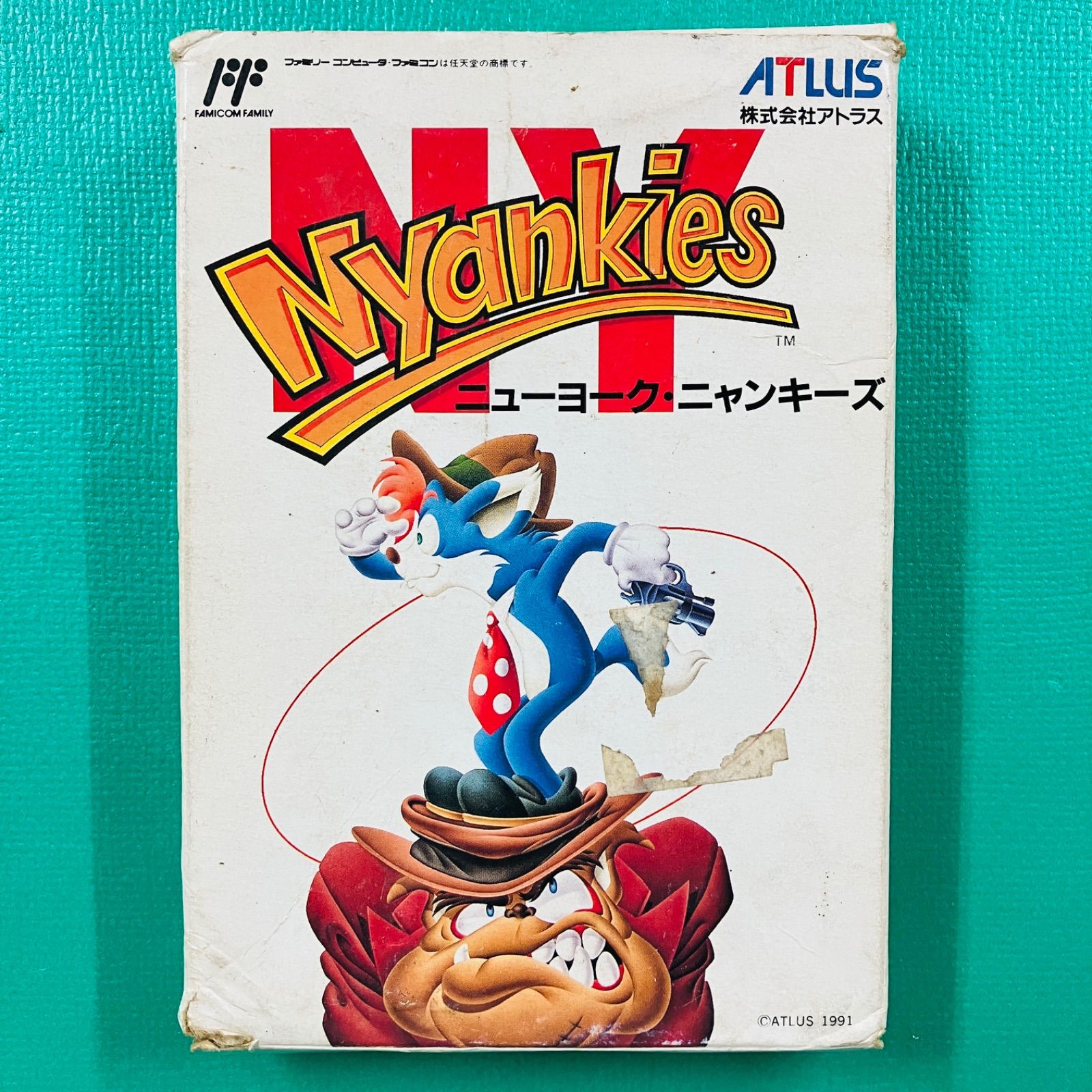 激レア 箱 取説 ハガキあり】ファミコン ニューヨーク ニャンキース NY