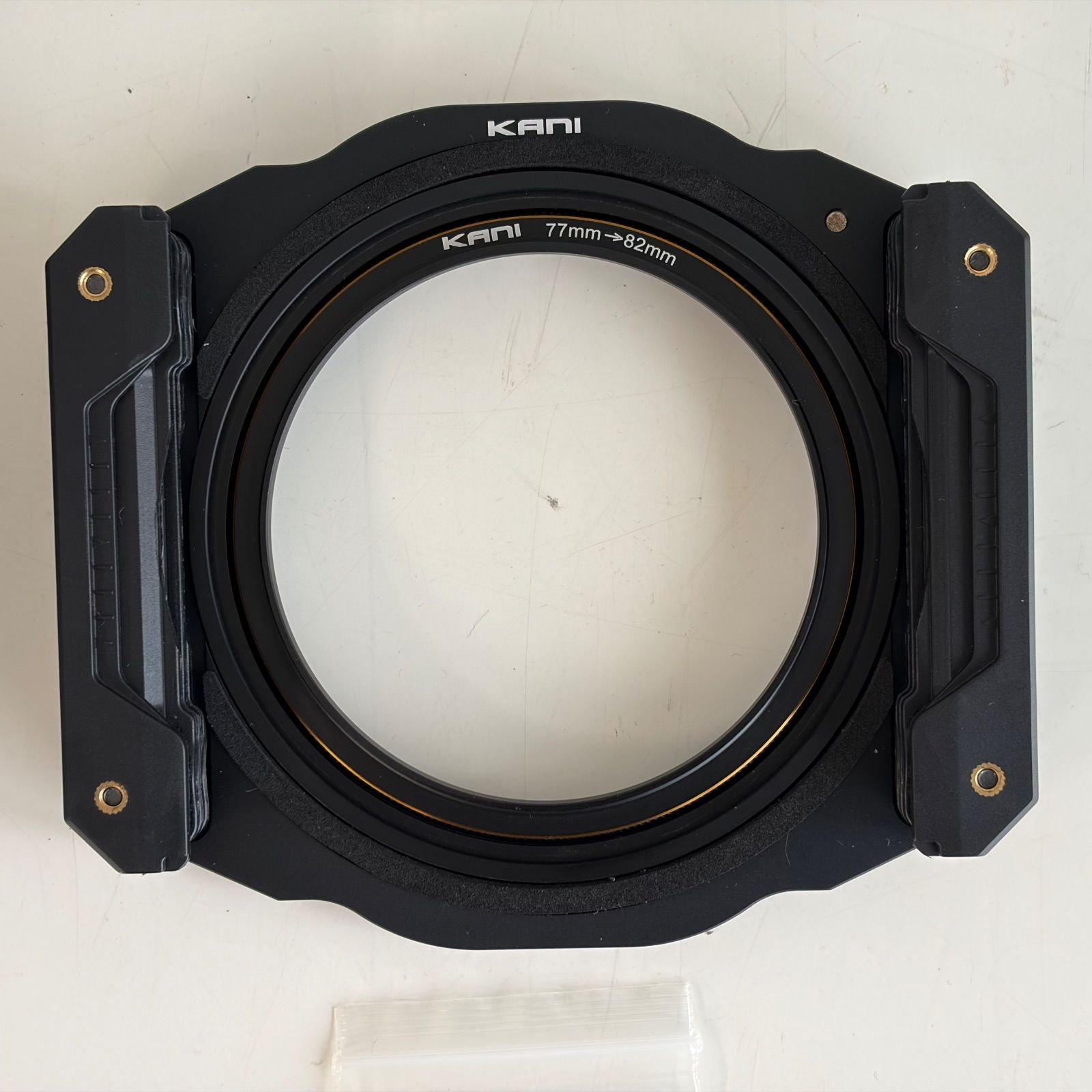 フィルターホルダー KANI HT 100 角型フィルターホルダー 77 mm→82 mm ステップアップリング付 ケース付き その他付属品一式 カメラ用 レンズフィルター ホルダー システム風景撮影 長時間露光