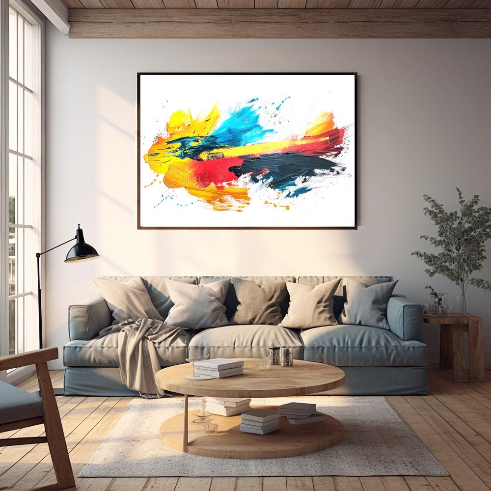 B2サイズ（約51x73cm）】【lh-poster-7844】カラフルインクアート 絵画