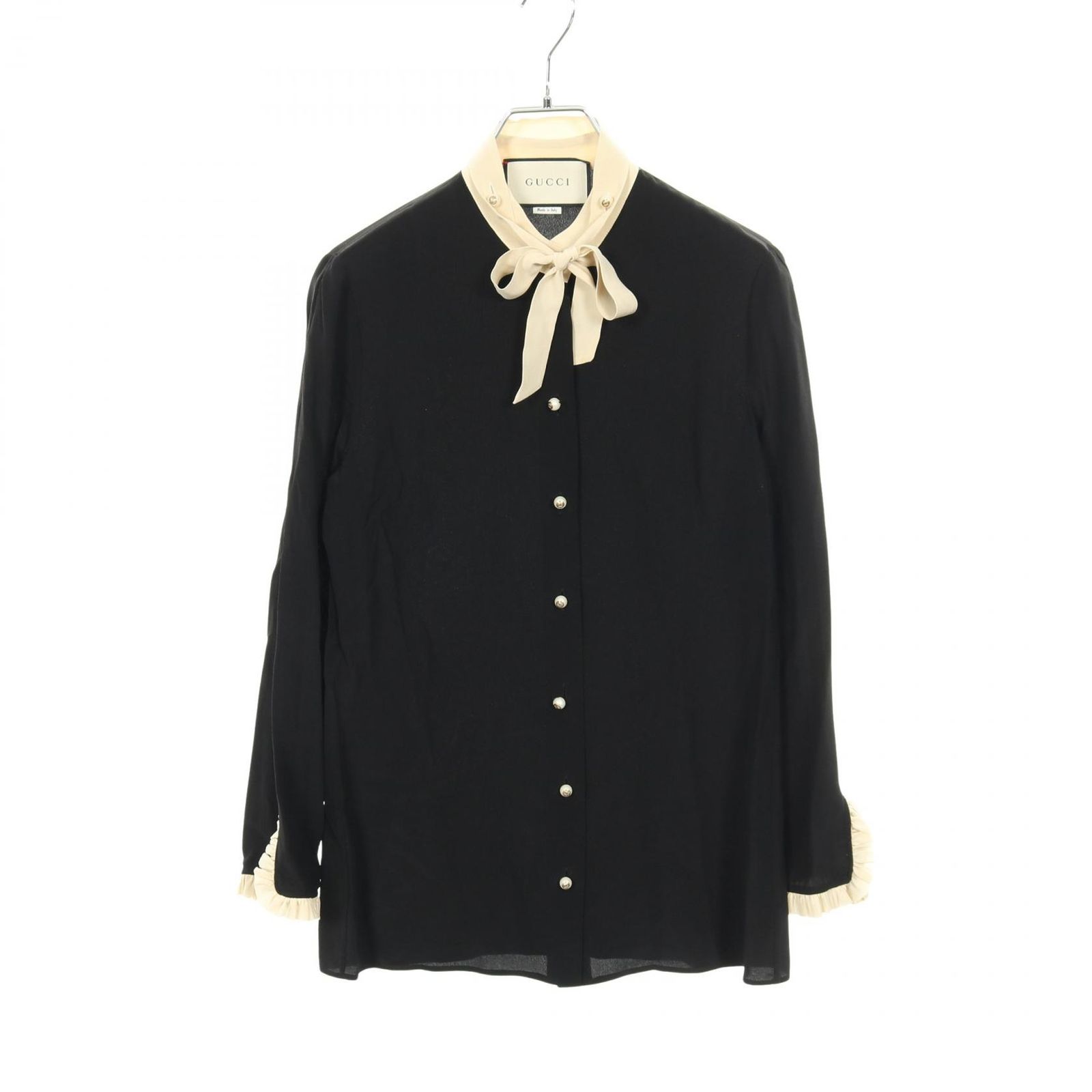 GUCCI　ブラウス グッチ GUCCI ブラウス インターロッキングGボタン 454688 シルク ノー