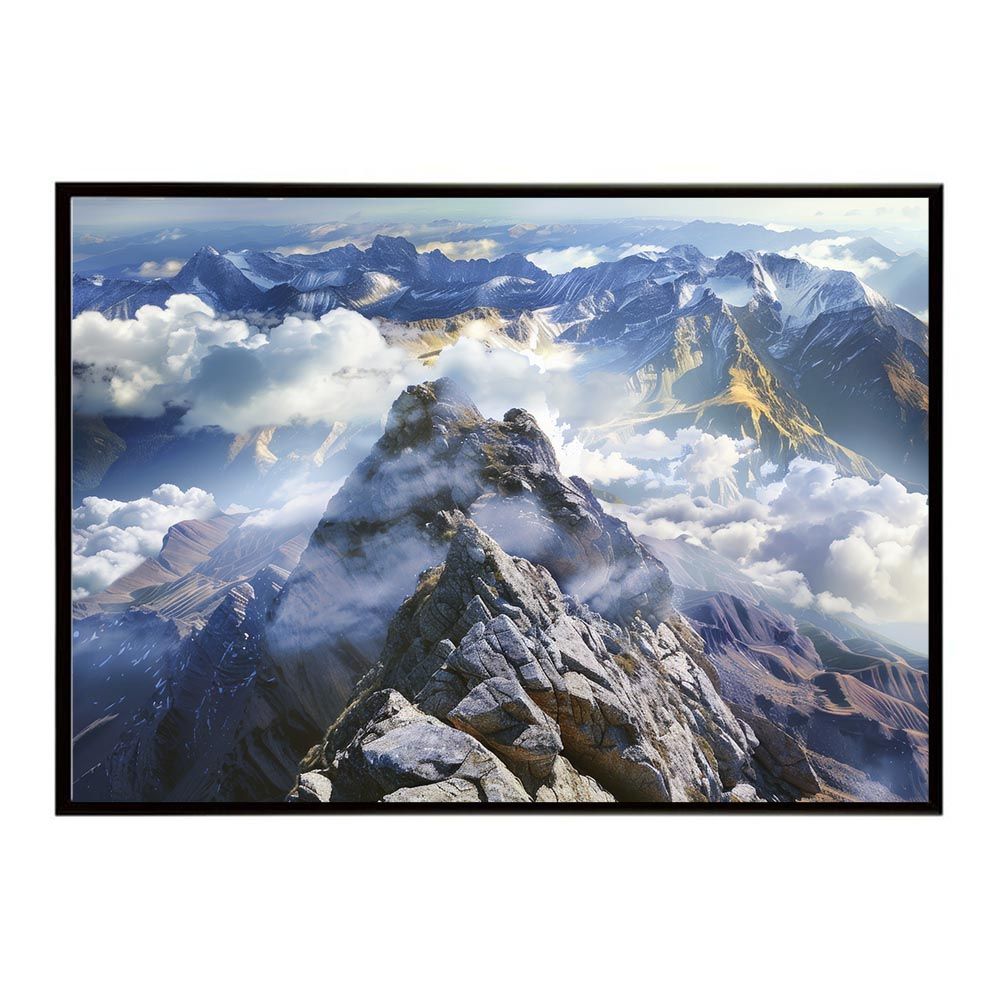 【A1サイズ（約59x84cm）】【lh-poster-7865】ポスター 山 マウンテン 山頂 景色 尾根 空 登山 ポスター インテリア フォト 写真 絵画