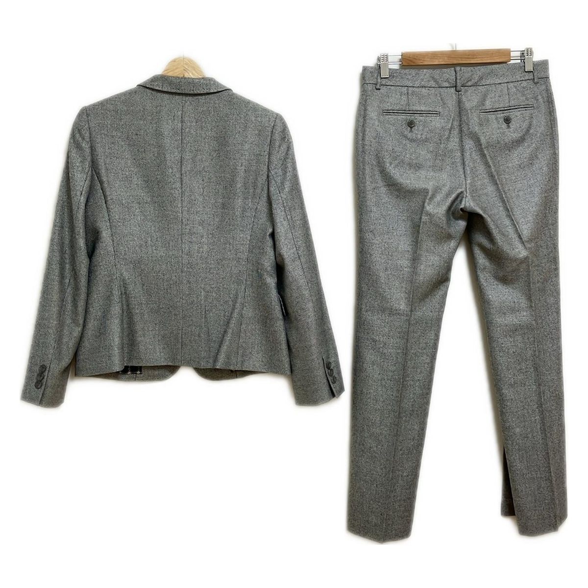 Aquascutum グレー チェック柄 スーツ AB5 グレー（ブランド