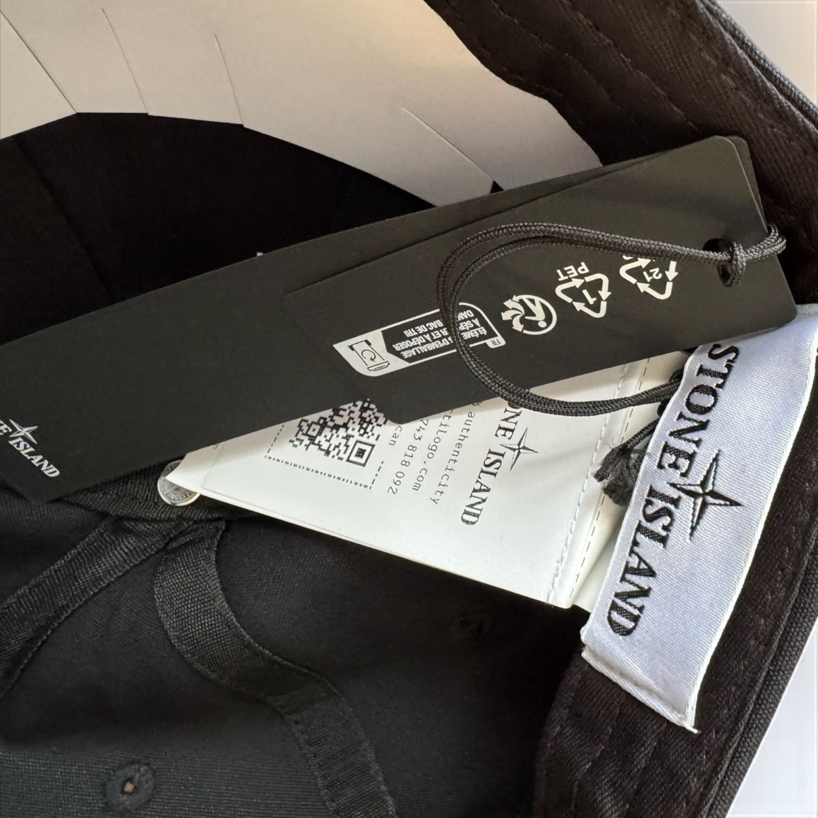 ストーン アイランド コンパス LOGO CAP Black 新品！ STONE ISLAND