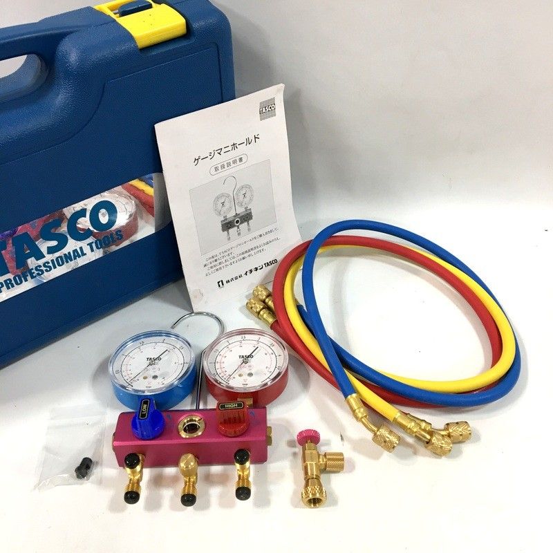 TASCO タスコ ゲージマニホールド TA 141 GB 140 R 410 A 32 エアコン ガス 冷媒 メンテナンス イチネン DW 3714
