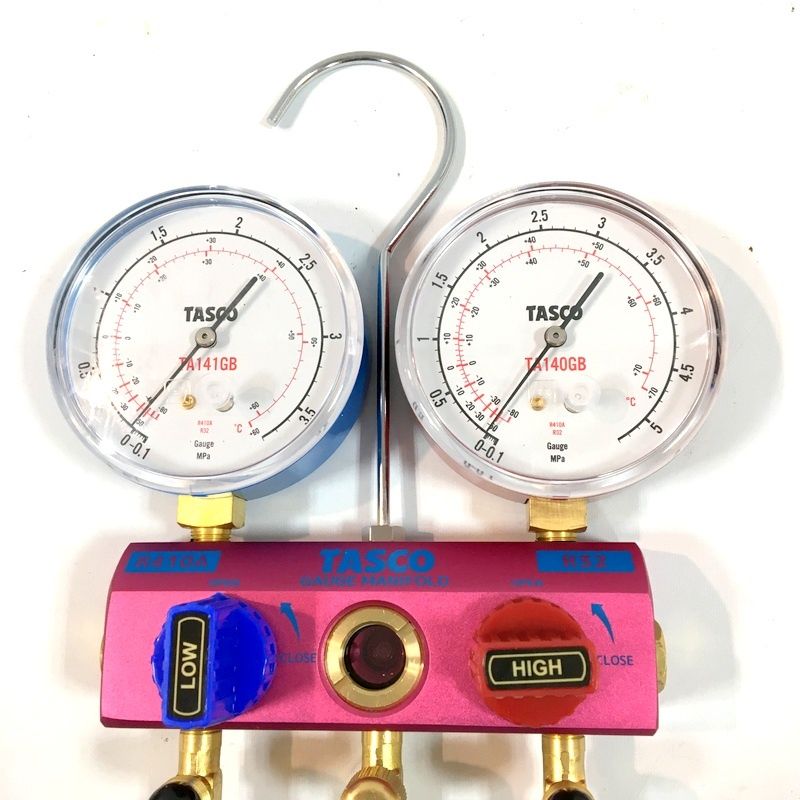 TASCO タスコ ゲージマニホールド TA 141 GB 140 R 410 A | 32 エアコン ガス 冷媒 メンテナンス イチネン△ DW 3714