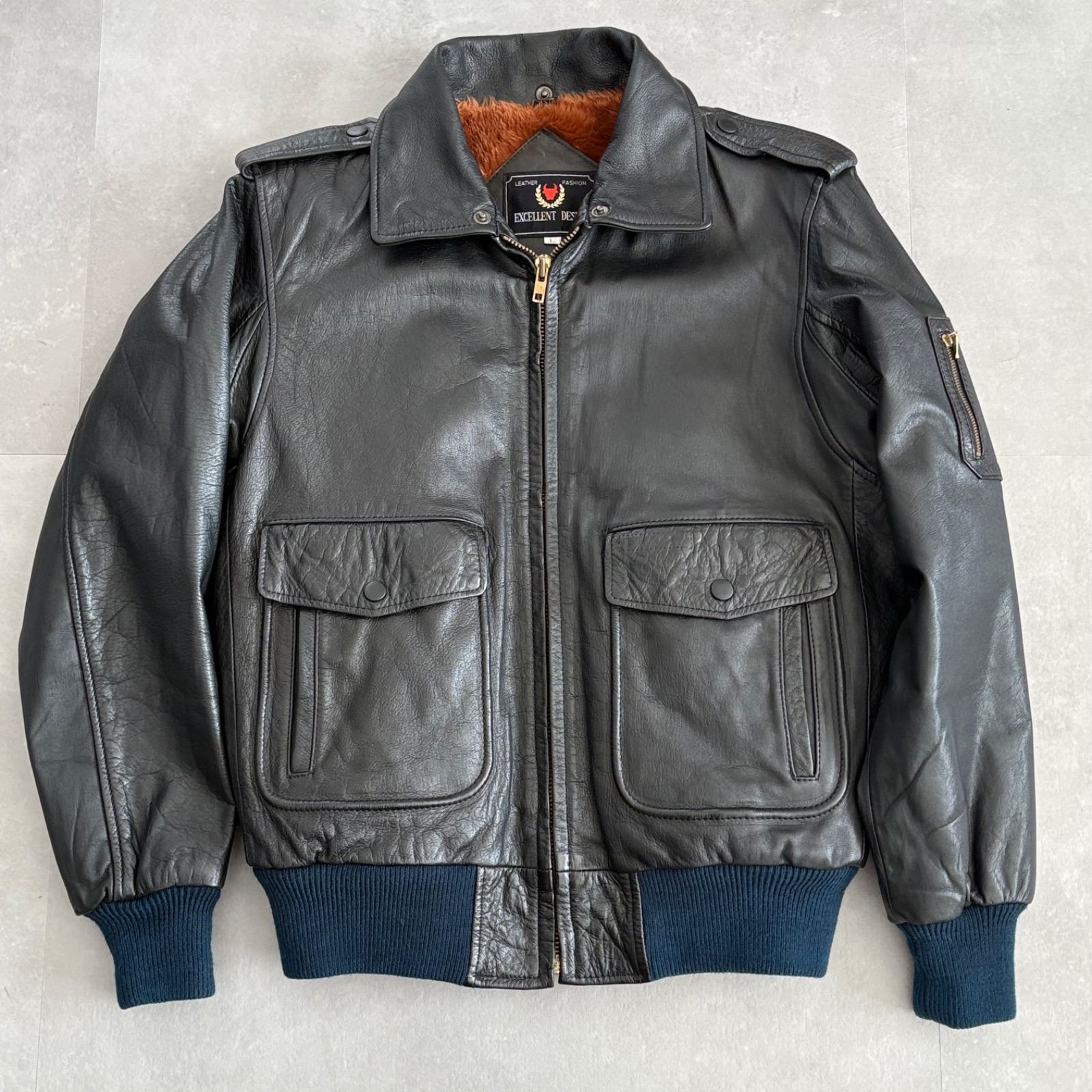 ジャケット・アウター G-1 vintage leather flight jacket L BRW G-1 vintage leather flight jacket L BRW