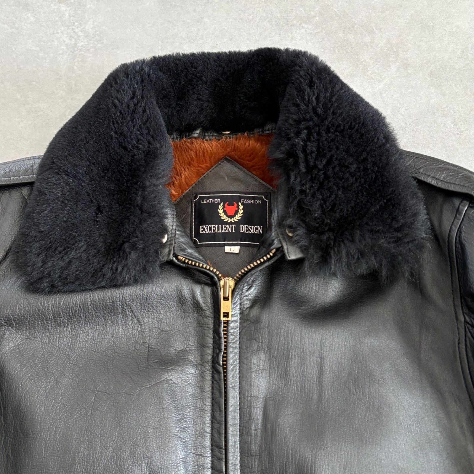 G-1 レザーフライトジャケット ブラック VINTAGE L - メルカリ