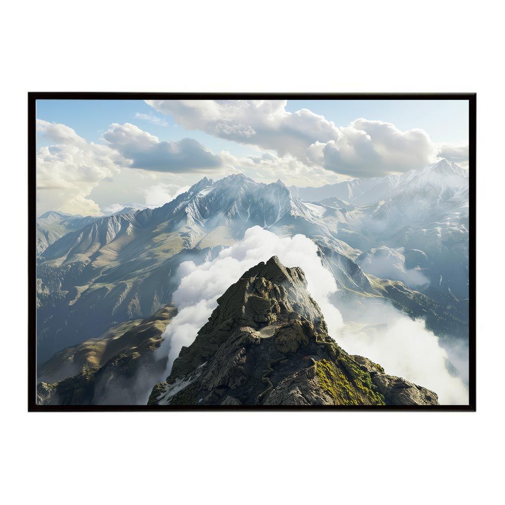 【A2サイズ（約42x59cm）】【lh-poster-7918】ポスター 山 マウンテン 山頂 景色 尾根 空 登山 ポスター インテリア フォト 写真 絵画