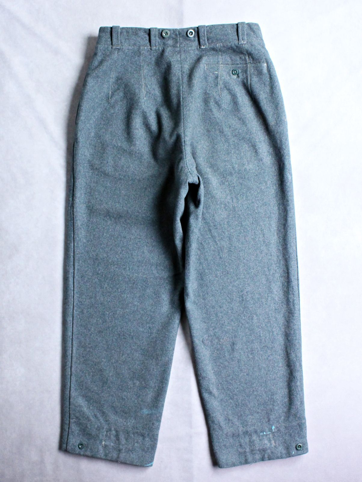 60s～70s スイス軍 ビンテージ 肉厚ウールパンツ サイドライン