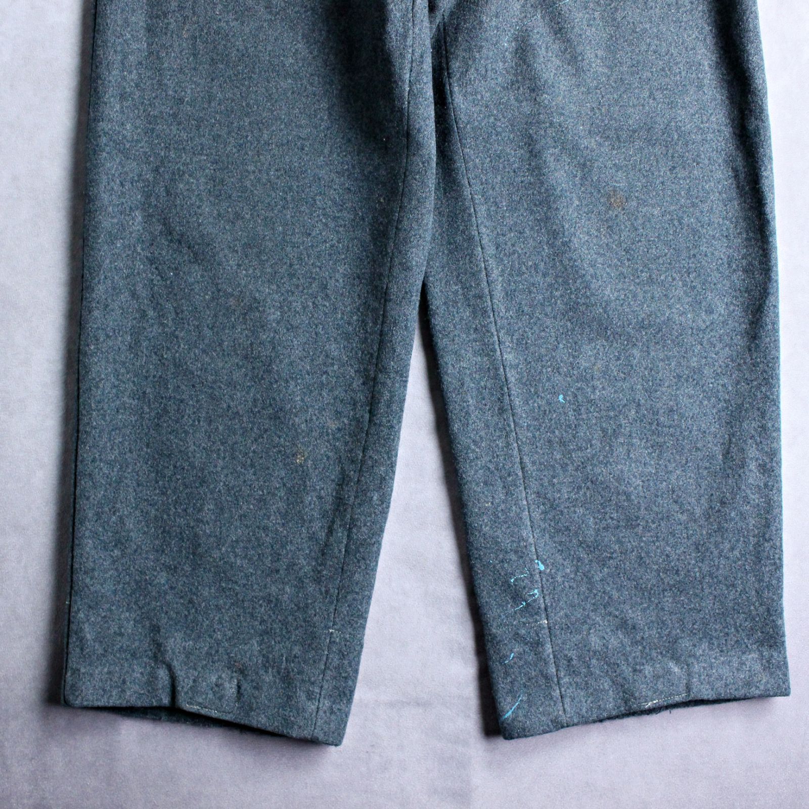 60s～70s スイス軍 ビンテージ 肉厚ウールパンツ サイドライン