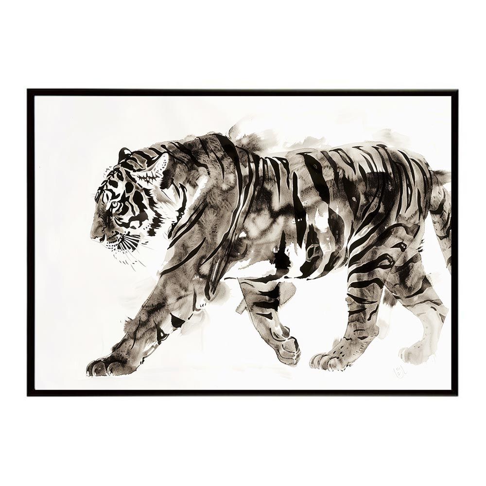 A1サイズ（約59x84cm）】【lh-poster-7933】トラ 虎 猛虎 掛け軸