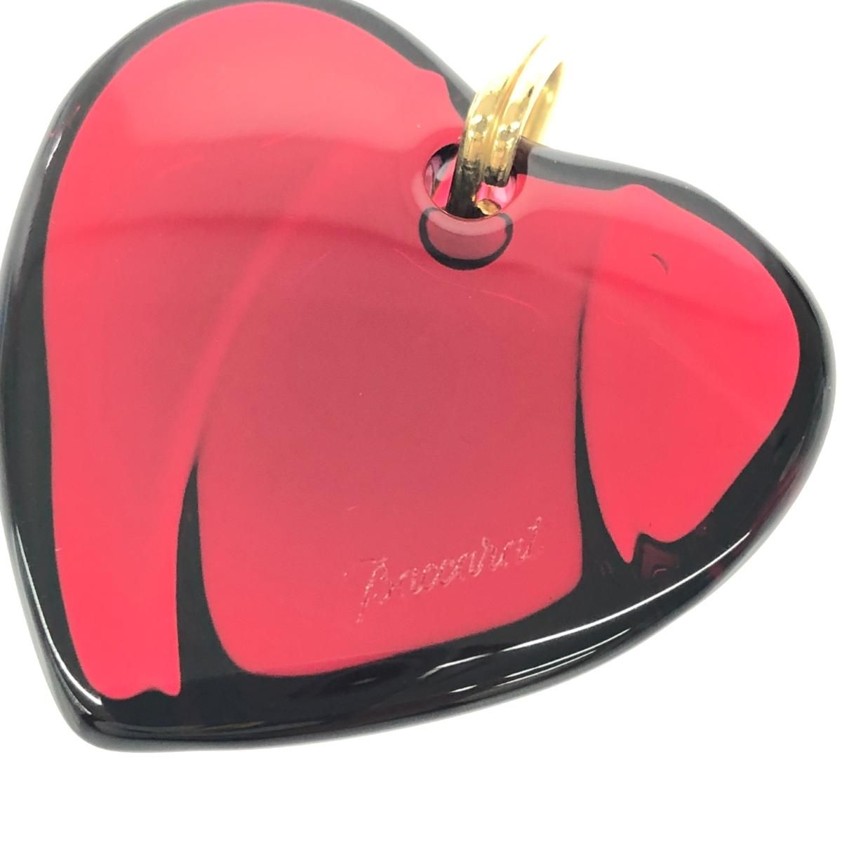 Baccarat バカラ ペンダントトップ ハート レッド/クリア レディース