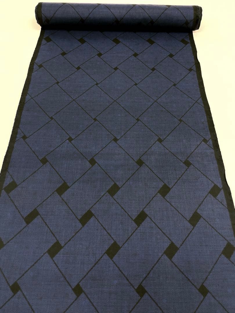 本場奄美大島紬 9マルキ 森山織物 古代染色 純泥染 正絹 反物 T 9164