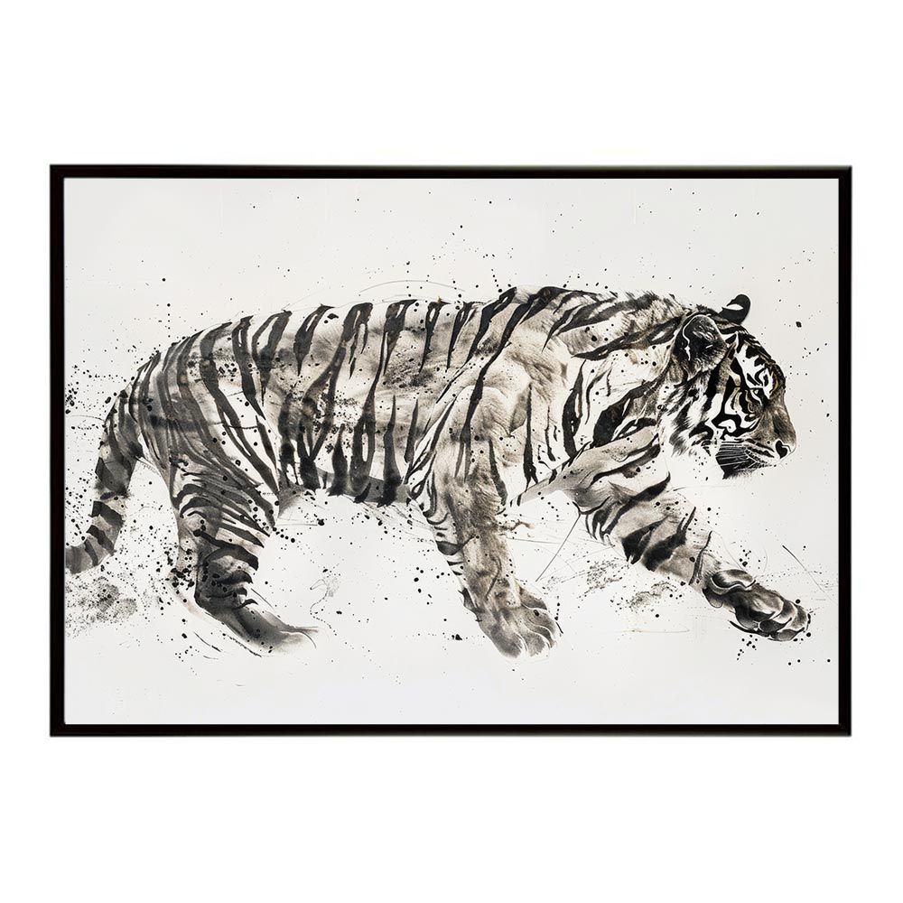 A1サイズ（約59x84cm）】【lh-poster-7953】トラ 虎 猛虎 掛け軸