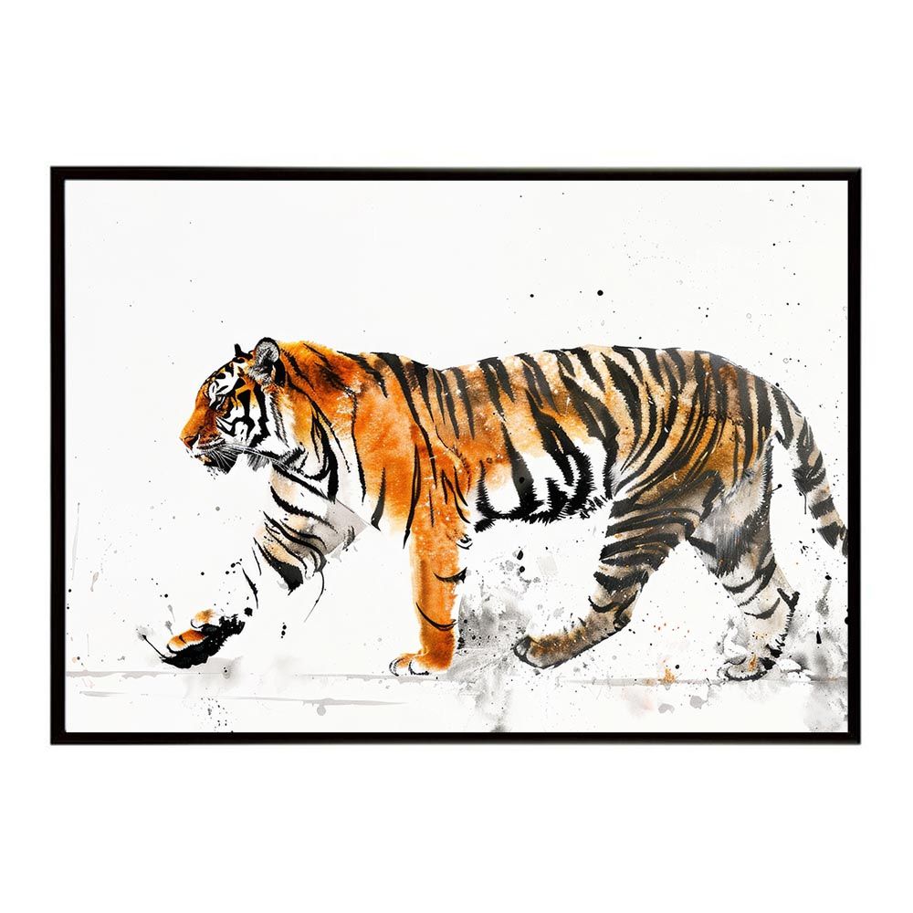 B2サイズ（約51x73cm）】【lh-poster-7955】トラ 虎 猛虎 掛け軸