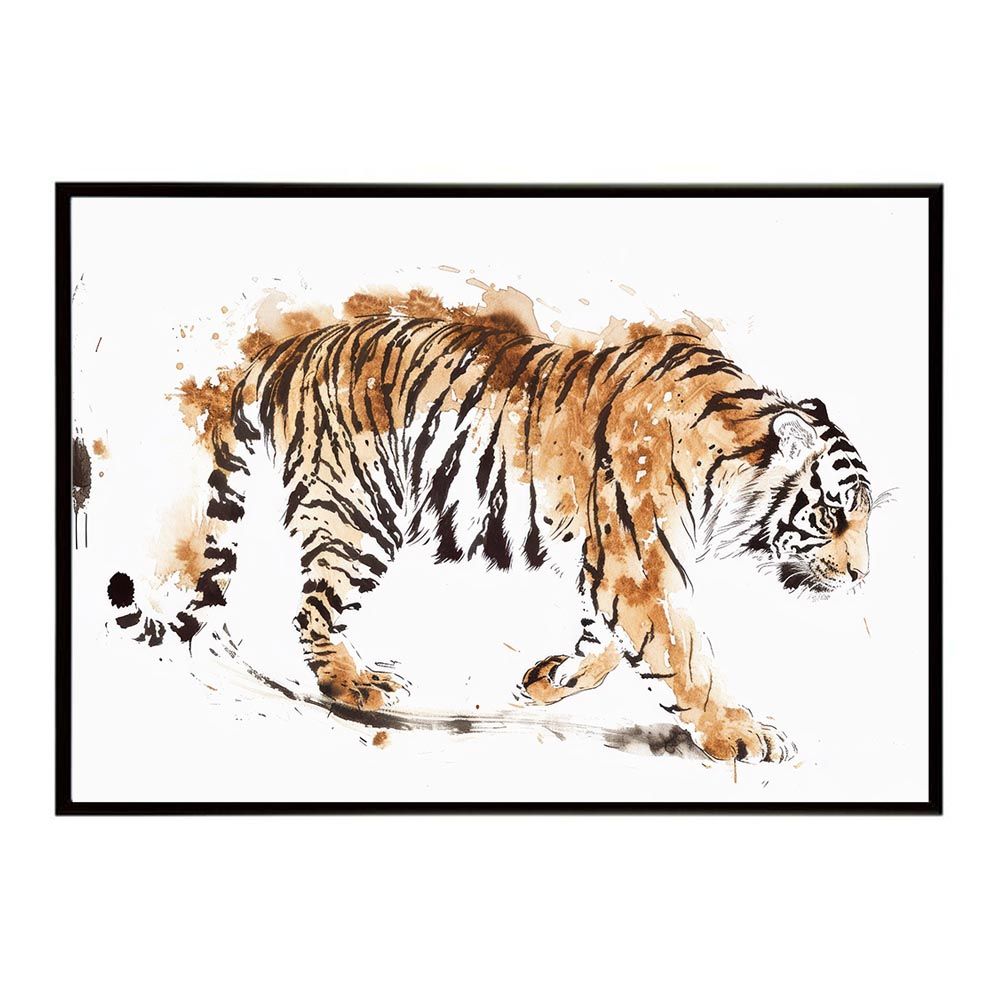【A1サイズ（約59x84cm）】【lh-poster-7962】トラ 虎 猛虎 掛け軸 浮世絵 絵画 動物 タイガートラ 虎 猛虎 掛け軸 浮世絵 絵画 動物 タイガーポスター インテリア フォト アート モダン