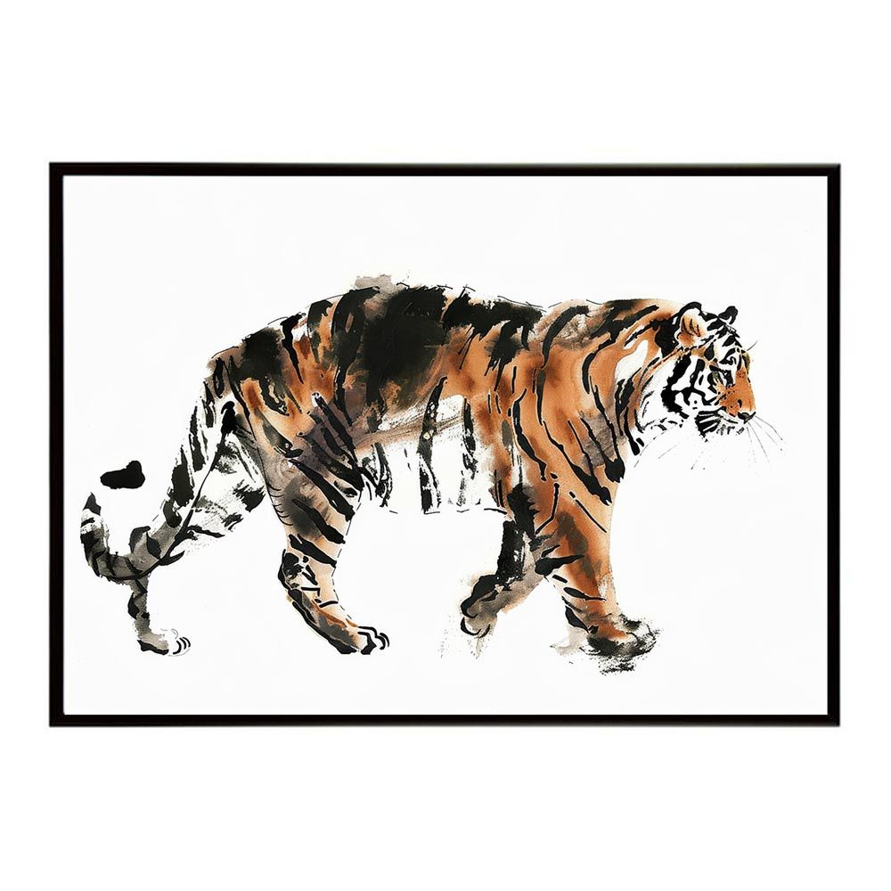 tora  B3サイズ（約36x51cm）】【lh-poster-7963】トラ 虎 猛虎 掛け軸