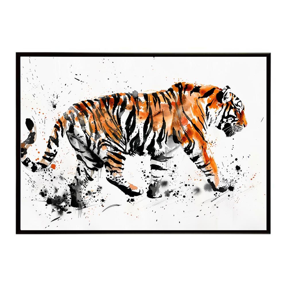 B2サイズ（約51x73cm）】【lh-poster-7971】トラ 虎 猛虎 掛け軸 