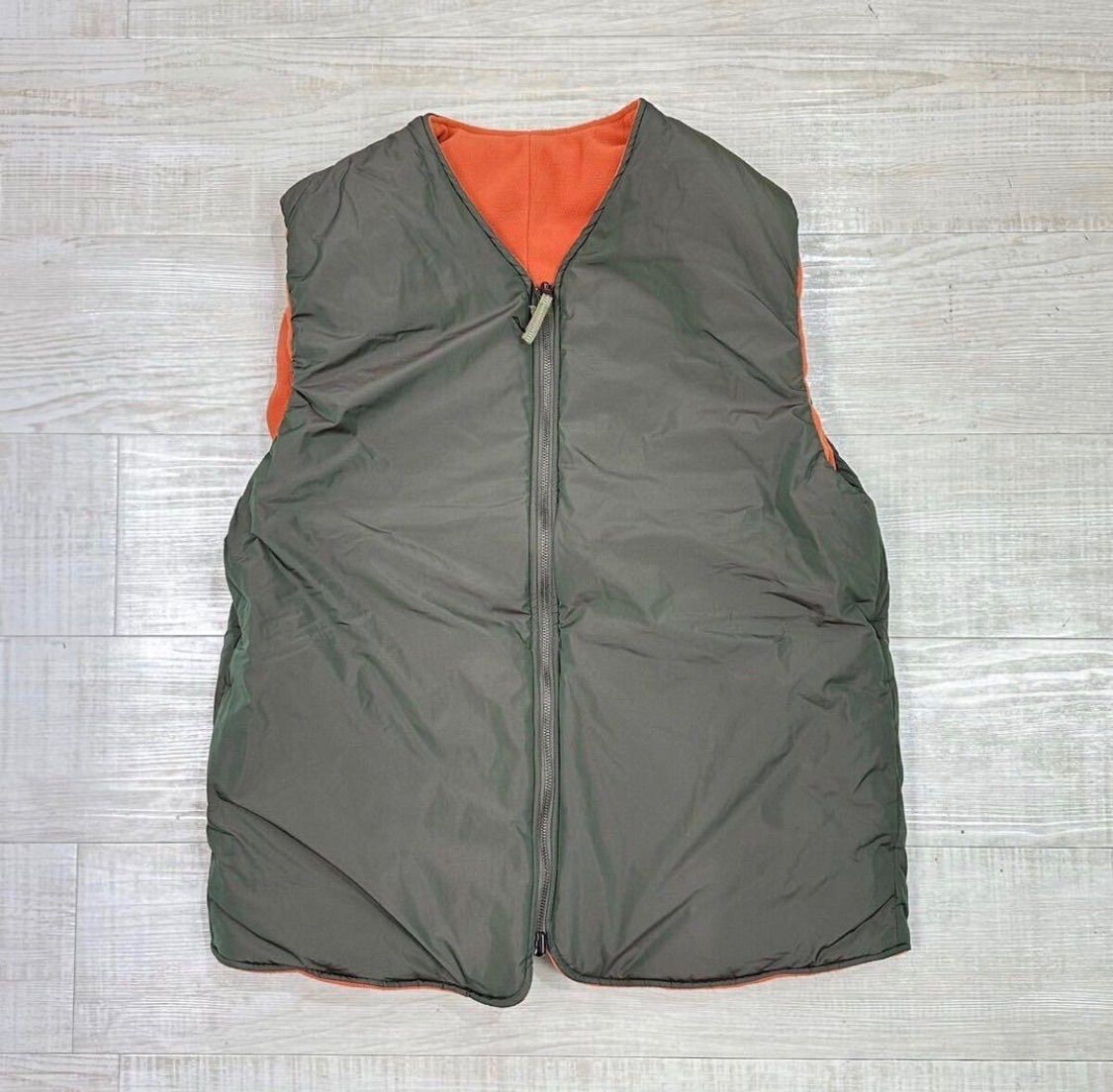23 aw 2025 saby サバイ PUFF VEST リバーシブル パフ ベスト カーキ 系 サイズ L 3 定価39.600円
