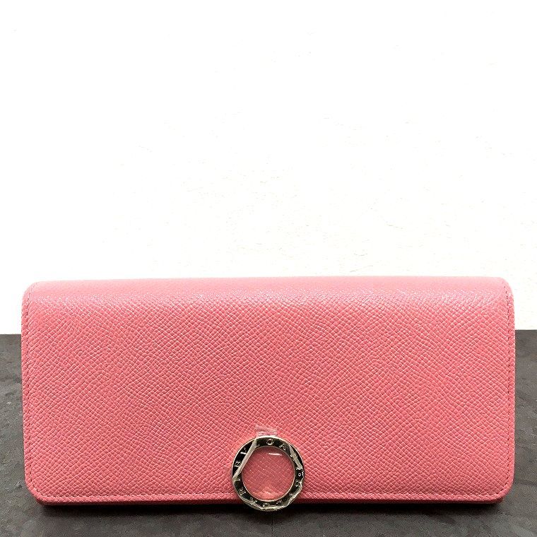み BVLGARI 長財布 ピンク レザー き 126