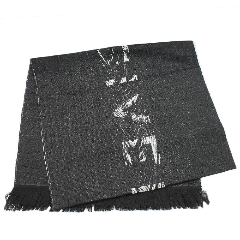 【ギフト対応可】ジバンシィ GIVENCHY マフラー ストール ロゴ バージンウール混 ブラック メンズ 人気 ブランド おしゃれ 誕生日 記念 プレゼント ギフト 送料無料