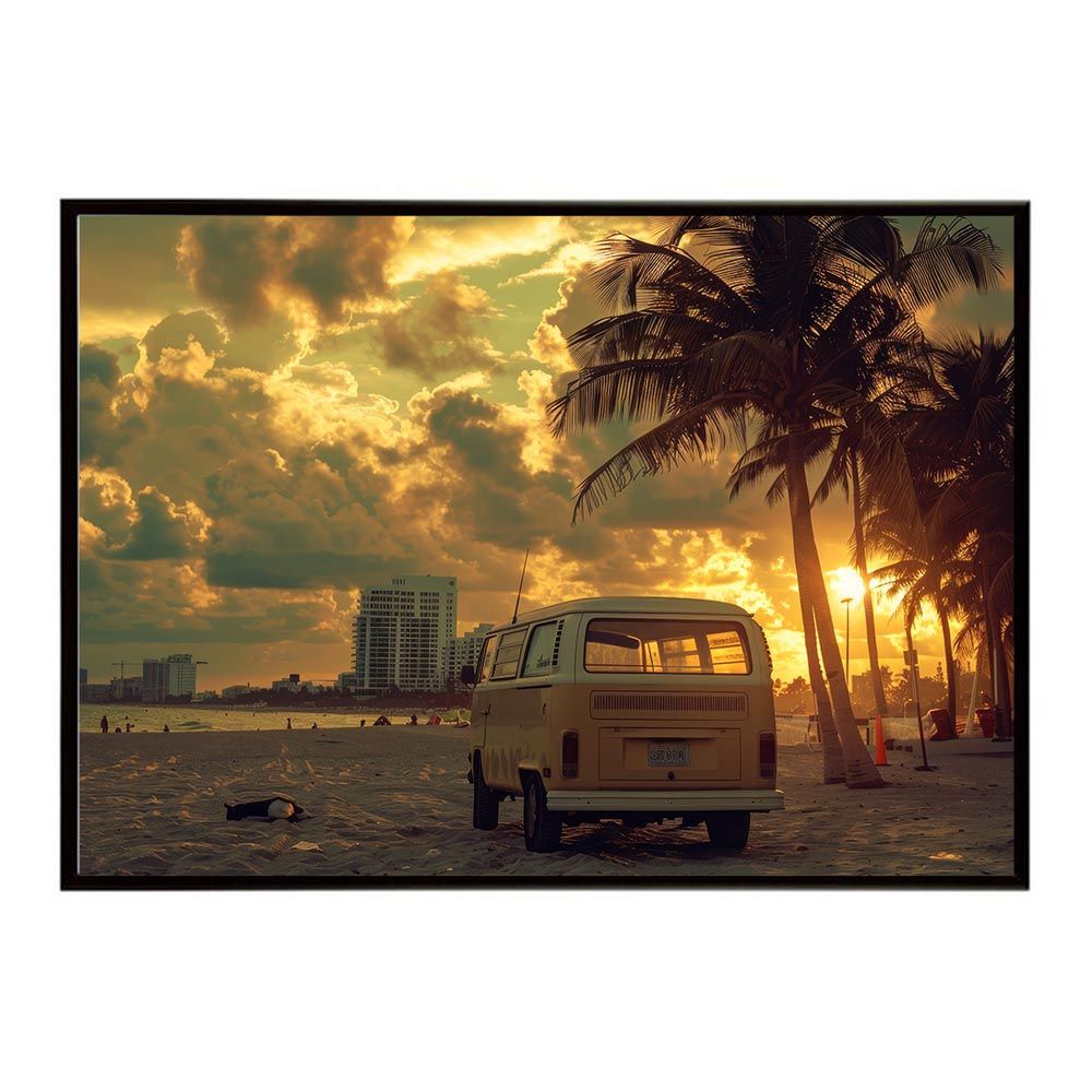 B4サイズ（約25x36cm）】【lh-poster-8030】サーフ サーフバン 海岸