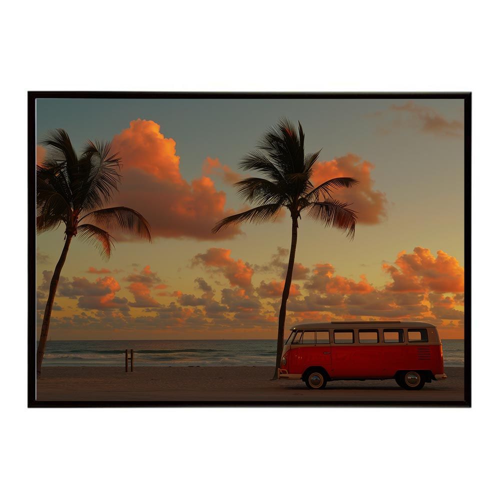 B3サイズ（約36x51cm）】【lh-poster-8039】サーフ サーフバン 海岸