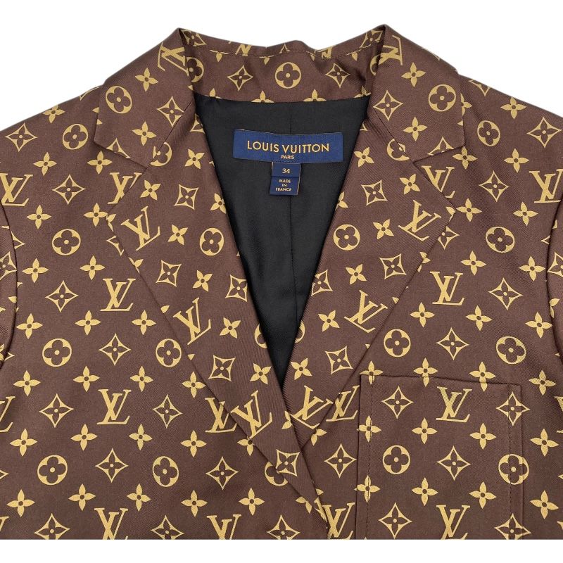 Louis Vuitton ロゴ金ボタンテーラードジャケット ルイ・ヴィトン LOUIS VUITTON モノグラム総柄テーラードジャケット