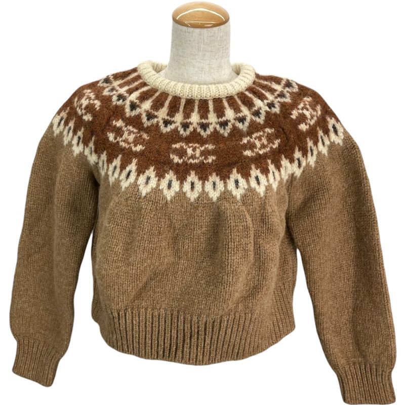 セリーヌ CELINE トリオンフノルディック柄 ニットセーター 2ADJ7823V