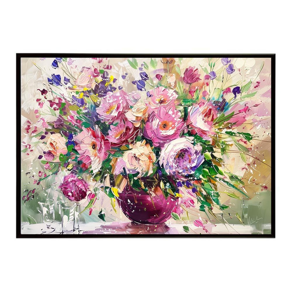 花 アートフラワーブーケ 絵 絵画 立体絵画 立体 フラワー 正月 柊