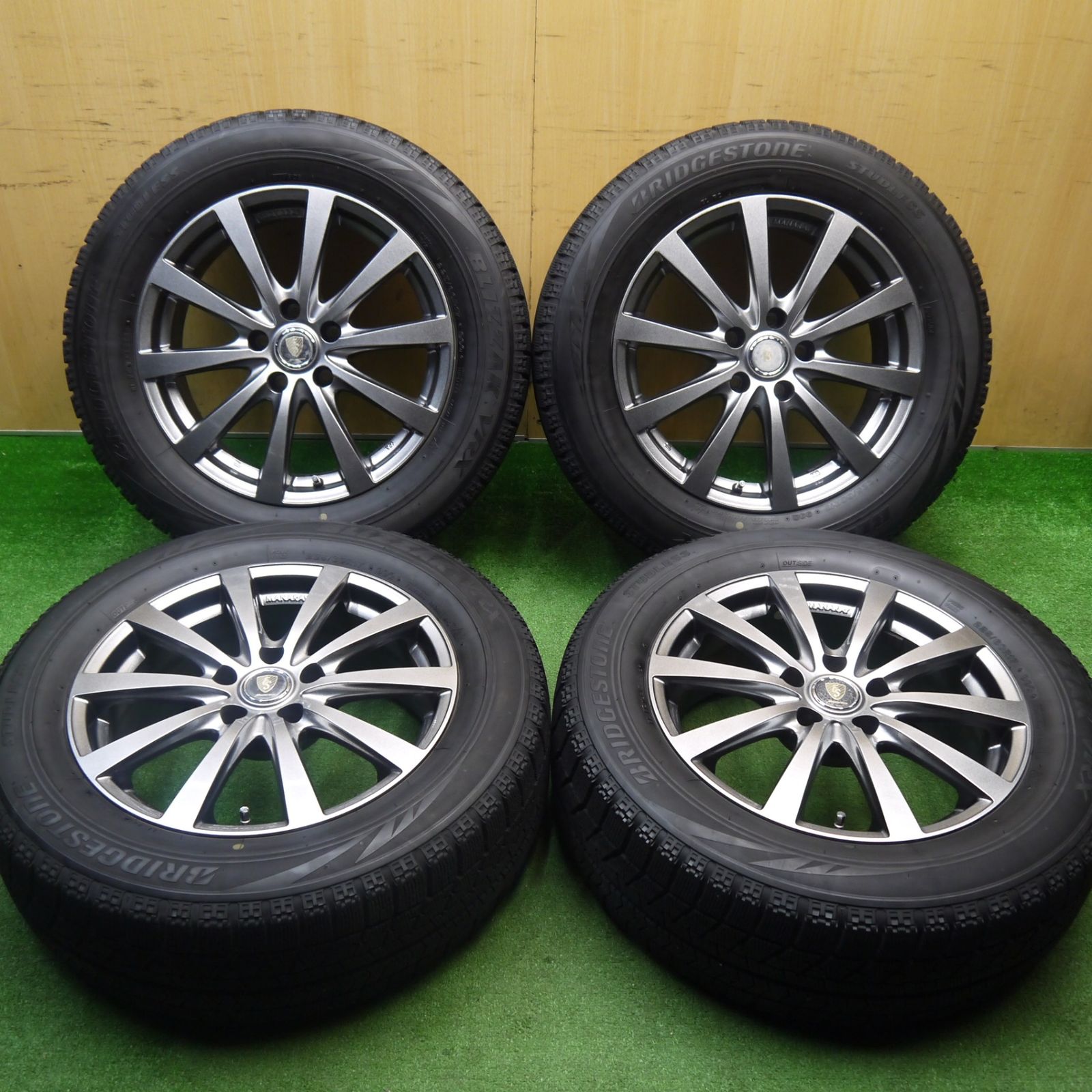 バリ溝 キレイ 8 5分 スタッドレス 225 60 R 17 ブリヂストン ブリザック VRX MANARAY SPORT マナレイ スポーツ 17インチ PCD 114 3 5 H ス