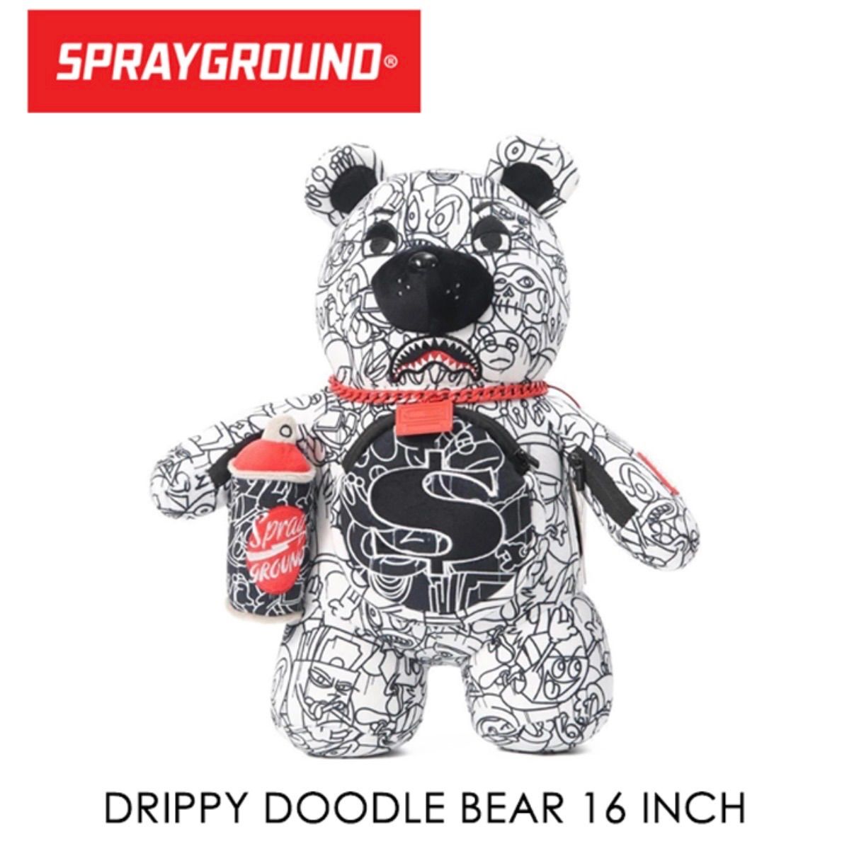 Only U 着用オンリーユー着用ブランド 25 FW SPRAYGROUND DRIPPY DOODLE BEAR ぬいぐるみ