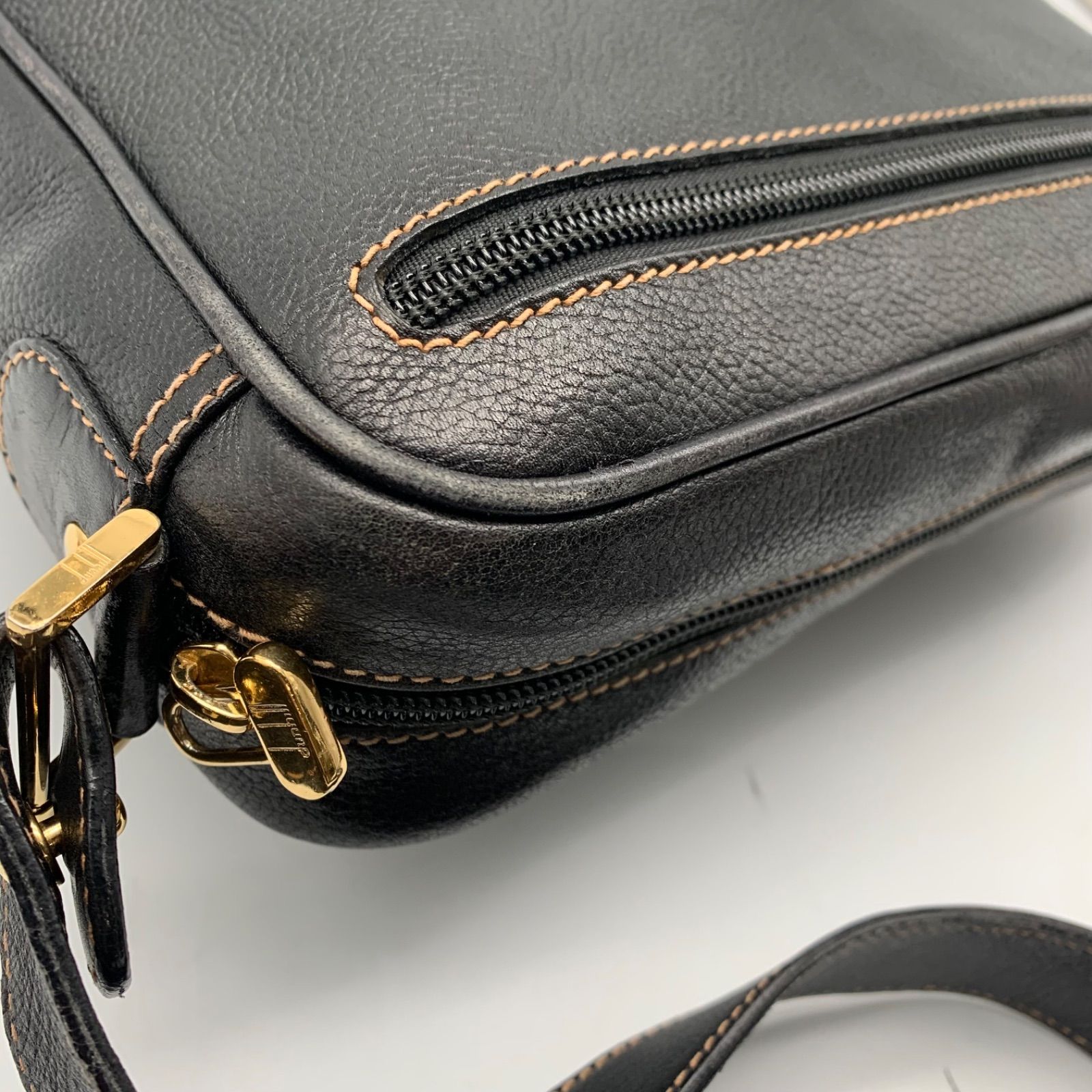 EF1210-13-2 dunhill ダンヒル ショルダーバッグ レザー ブラック