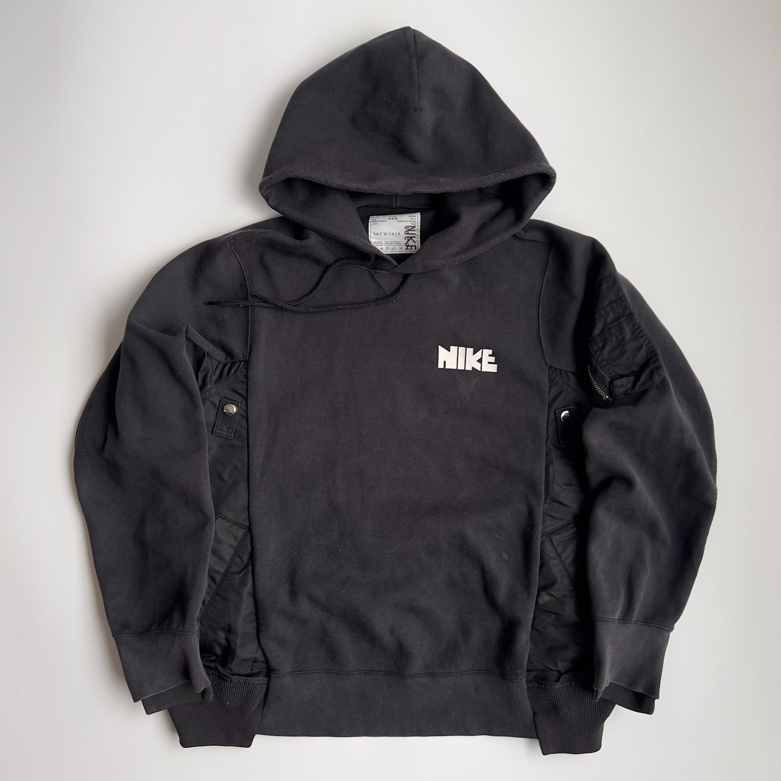 【美品】sacai×nike 2019再構築パーカー M NIKE × sacai (ナイキ × サカイ) 再構築 ドッキングパーカー