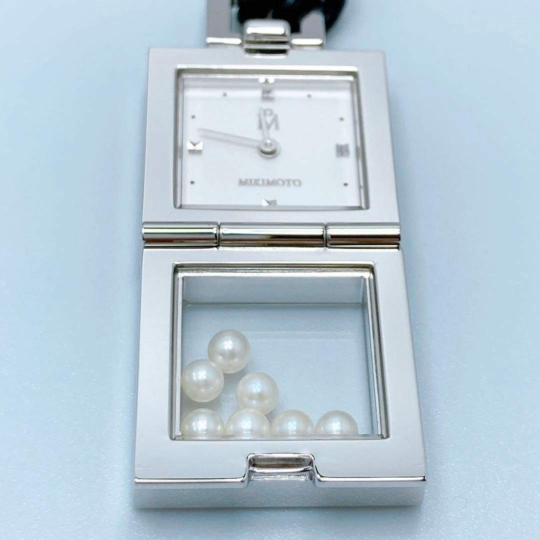 605 ミキモト 7 P パール ネックレス ペンダントウォッチ 時計