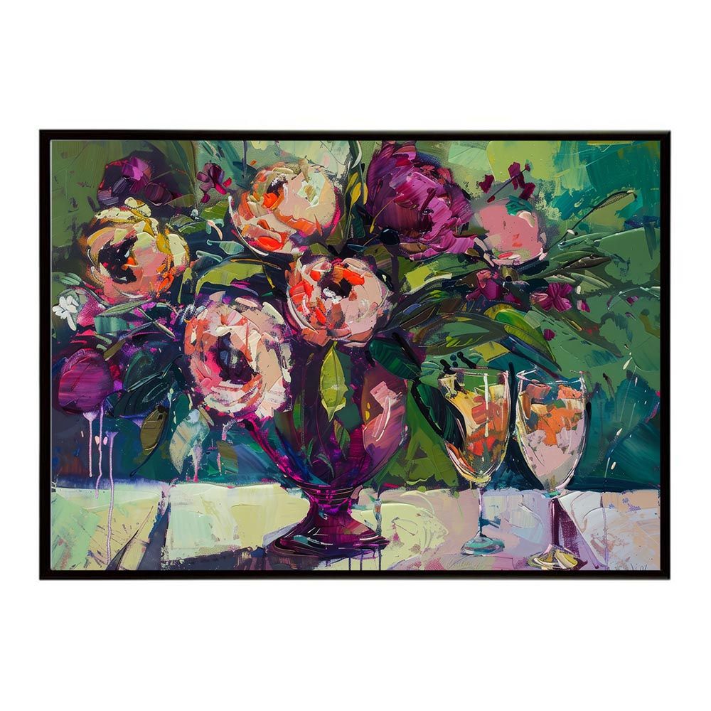 フラワーアート絵画 フラワーアート絵画 Amazon.co.jp: ZXHYWYM フラワー キャンバス