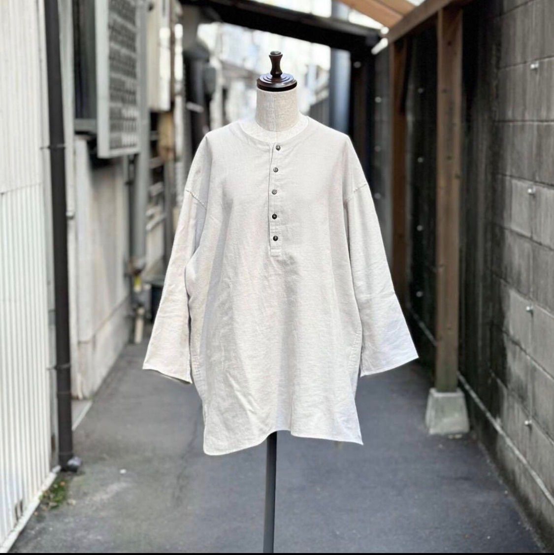 注文 23aw 2023 JURGEN LEHL ヨーガンレール ヘンリーネック ワイド