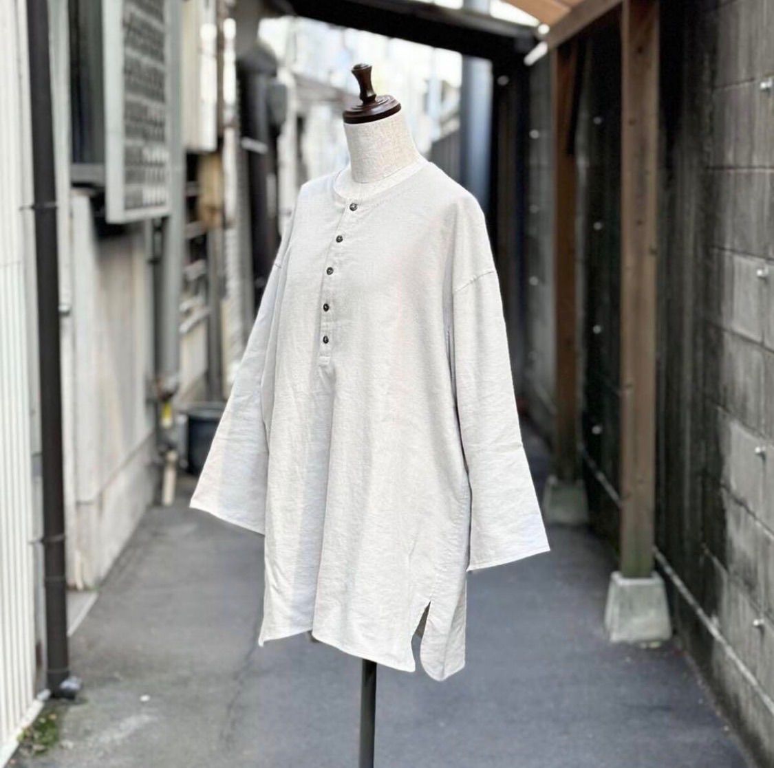 注文 23aw 2023 JURGEN LEHL ヨーガンレール ヘンリーネック ワイド