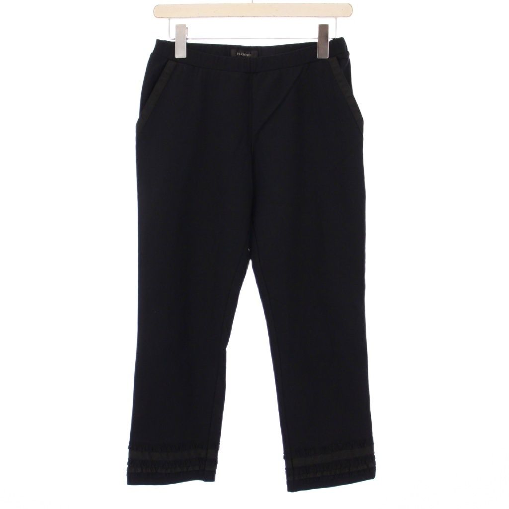 インゲボルグ イージーパンツ フリル 3 黒 A 2201 FP |KH