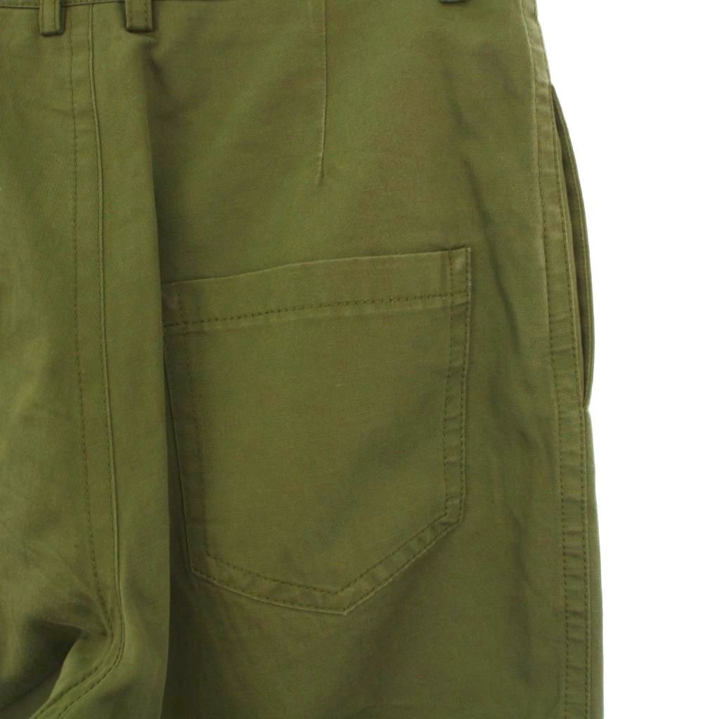 【中古】マルニ MARNI ミリタリーパンツ ワイド テーパード 38 カーキ /KH レディース マルニ MARNI ミリタリーパンツ ワイド テーパード 38 カーキ /KH